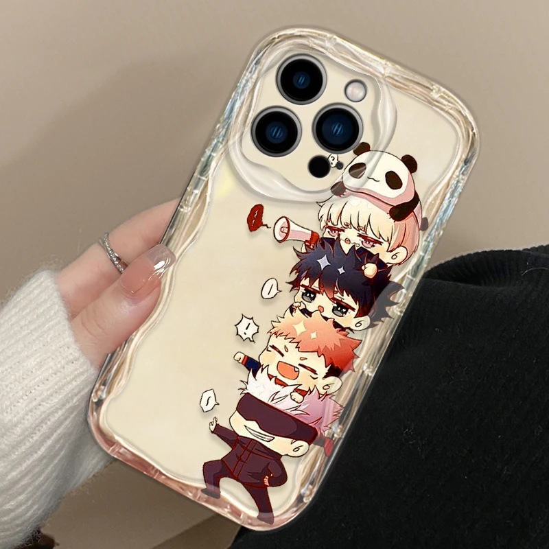 Jujutsu Kaisen Satoru Gojo Cover per Apple iPhone 15 14 13 12 11 Pro X XR XS Max Plus 8 7 Plus SE Wave Oil Phone Case