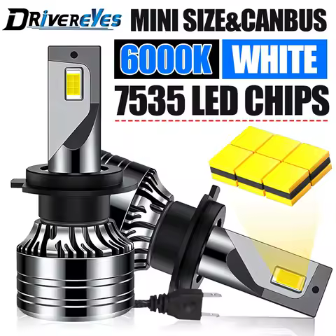 H7 LED Headlight CANBUS H4 H11 H8 H9 H1 9005 HB3 9006 HB4 9012 HIR2 Turbo 7535 SCP Chip Car Bulb Fog Lamps High Power 6000K 2PCS