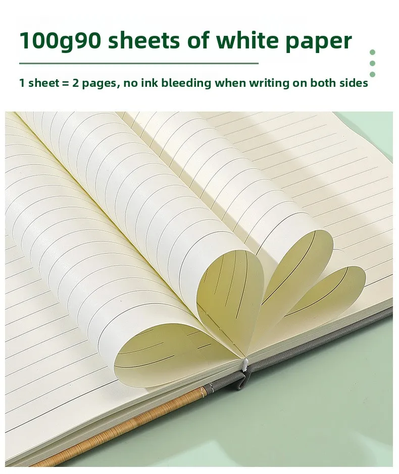 竹柄カバーノートブック卸売ストラップオフィス会議記録簿日記帳ビジネススーツオフィス＆学校用品