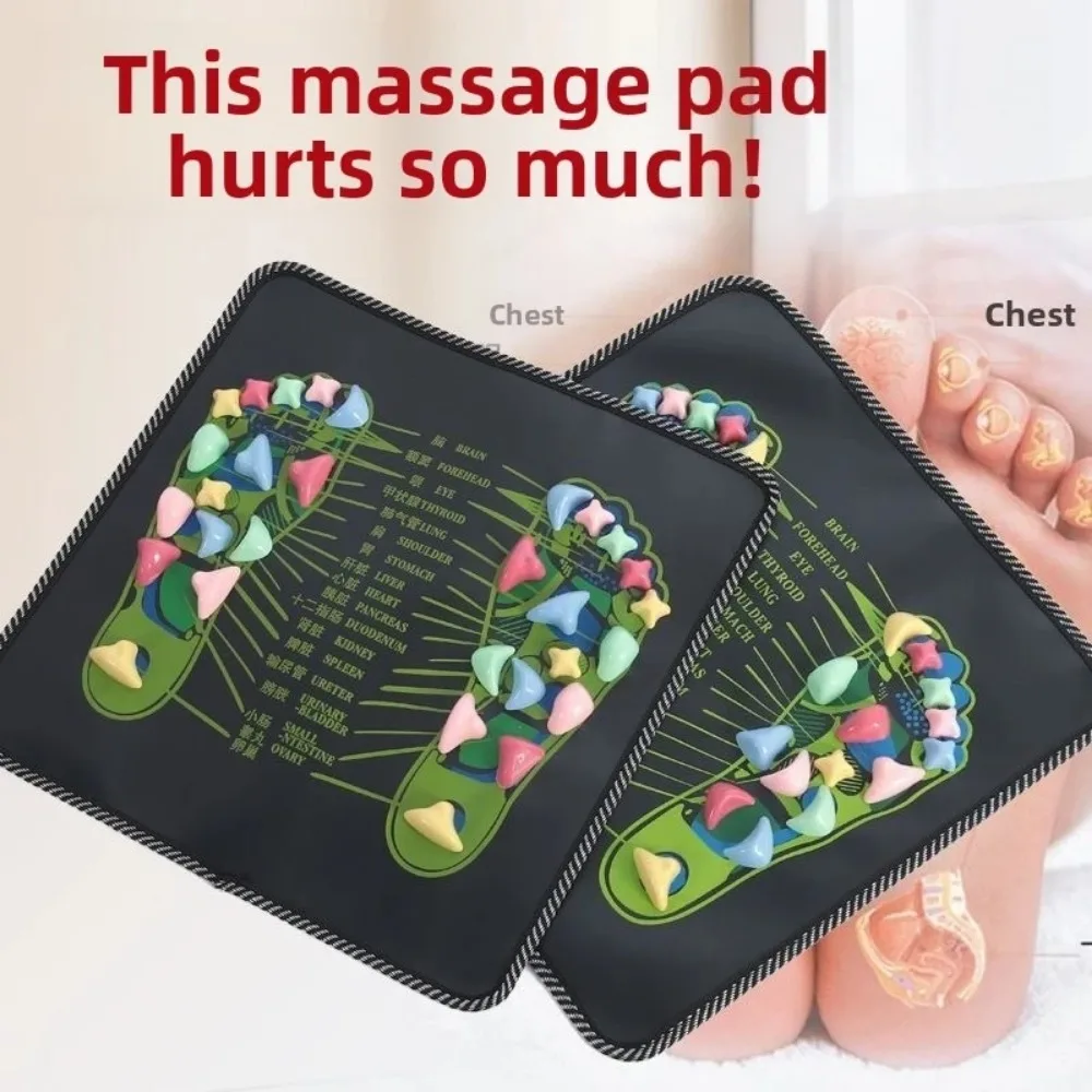 35*35cm Therapy Relax Pain Stress Relief Reflexology Walk Stone Road Foot Massage Mat Acupressure Relax Massage Pad Trigger