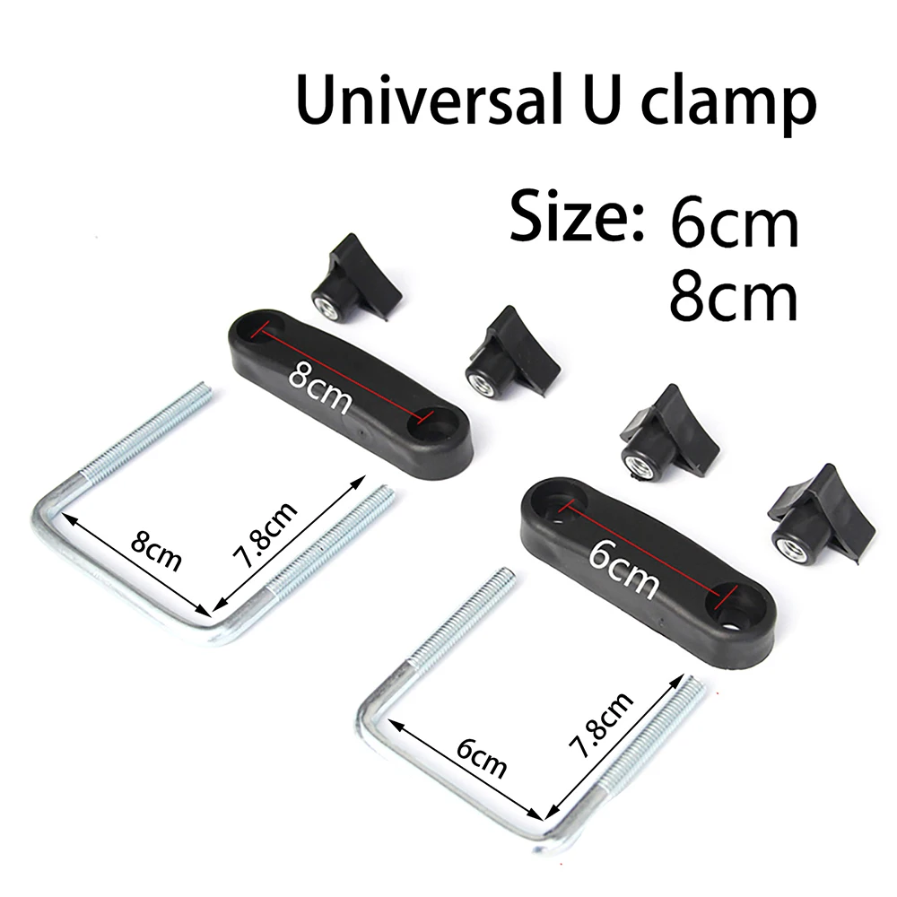 4pcs Car Roof Rack Basket U-Bolt Clamps Mounting Fitting Kit 6/8cm Universal Bracket Luggage Rack Clip Luggage Rack Accessories view 2