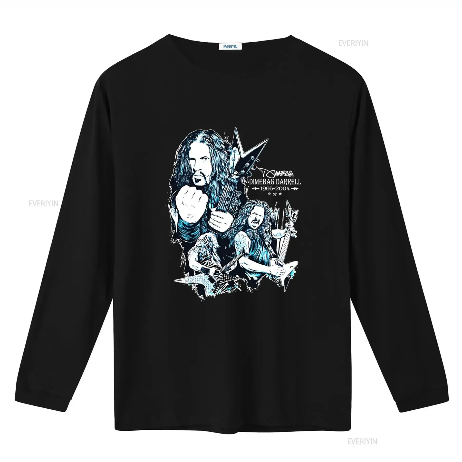 Dimebag Darrell Guitarist Tribute Black T Shirt Retro Music Fan 1966 2004 vintage Washed homme Unisex Top For Everyday Wear