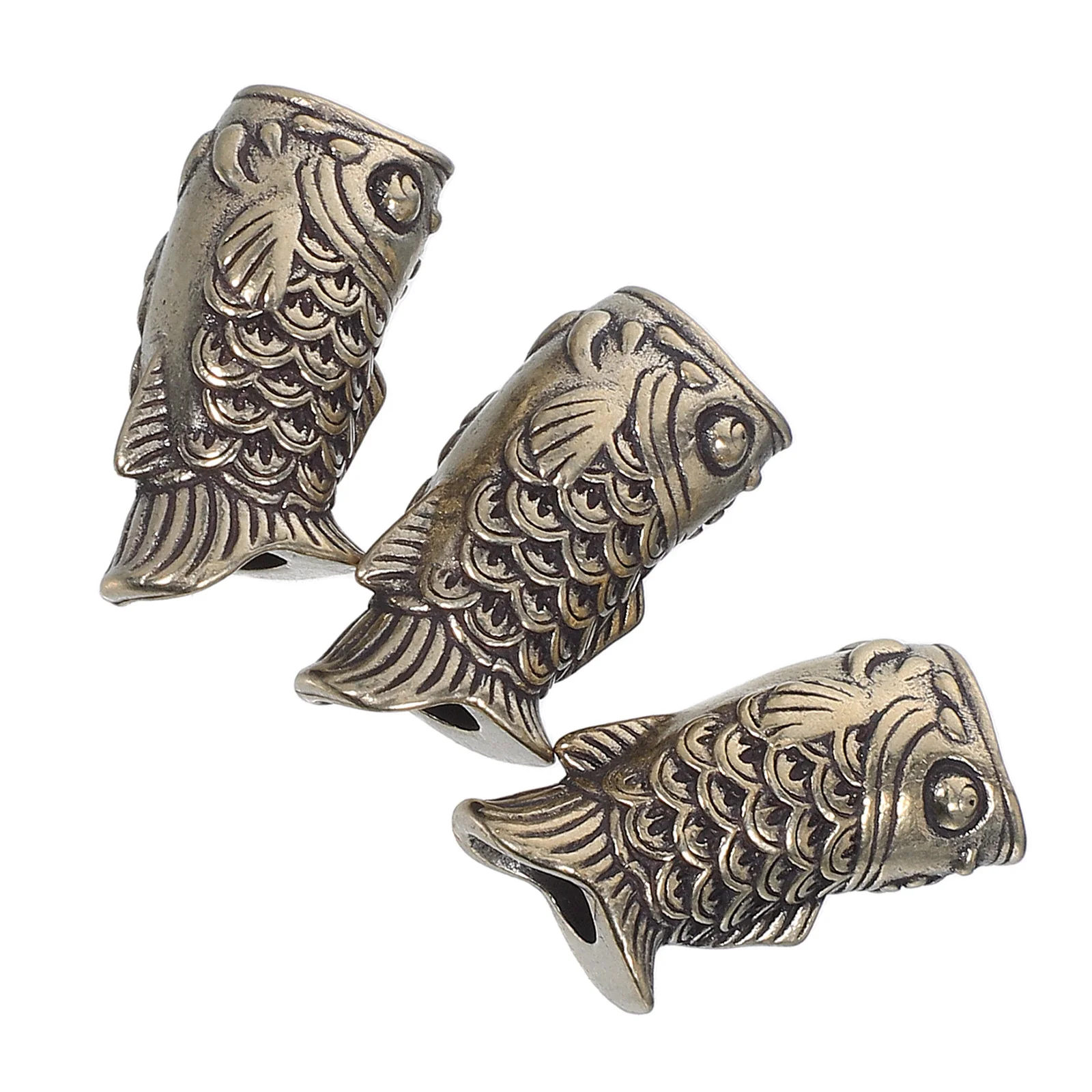 

3Pcs Vintage Koi Fish Pendant Charm Spacer Beads for Jewelry Making DIY Necklaces Bracelets Keychains Good Luck Charms