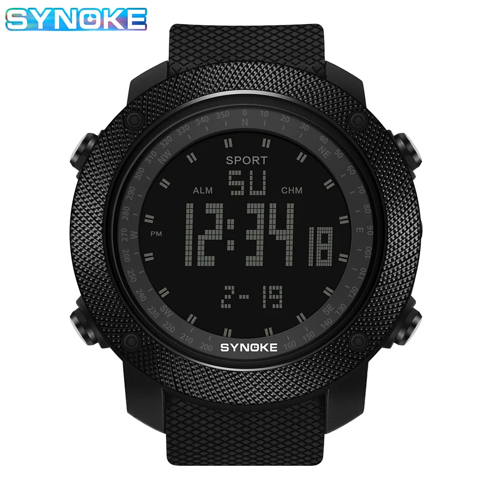 Men's Watch Outdoor Sports Watch Digital Display Alarm Clock Waterproof Military Alarm Watch reloj hombre