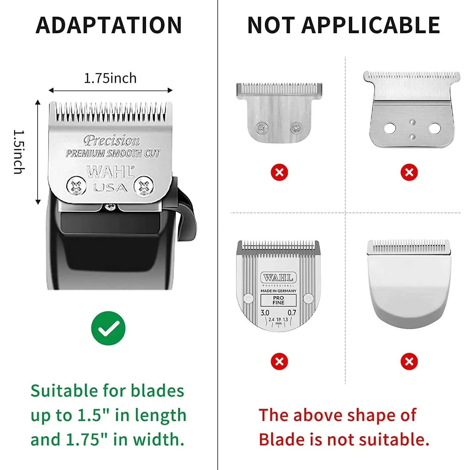 

С держателем, защитные приспособления для стрижки, комплект премиум-класса для машинки для стрижки Wahl, триммеры с металлическим зажимом, длина 10, подходит для машинок для стрижки Wahl больших размеров