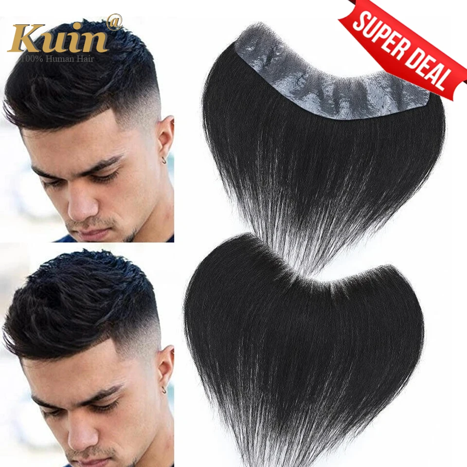 

Men Hairline Toupee Natural Hairpiece For Man Pu Front Toupee Wigs Remy Hair With Thin Skin Base Hairline Toupee 100% Human Hair