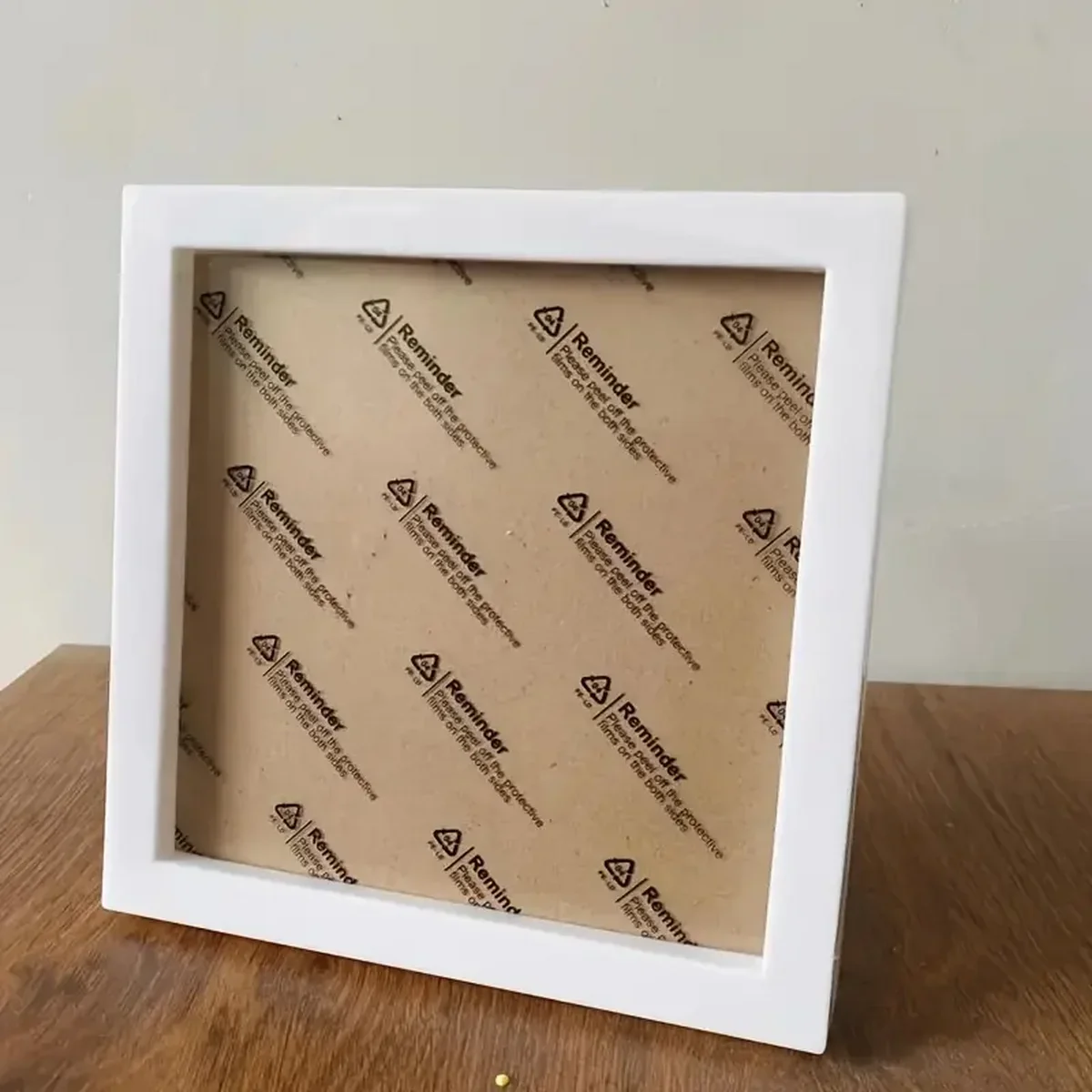 

White Plastic Picture Frame Square Photo Frame Diamond Painting Cross Stitch Frame Self Mounting Painting Frame