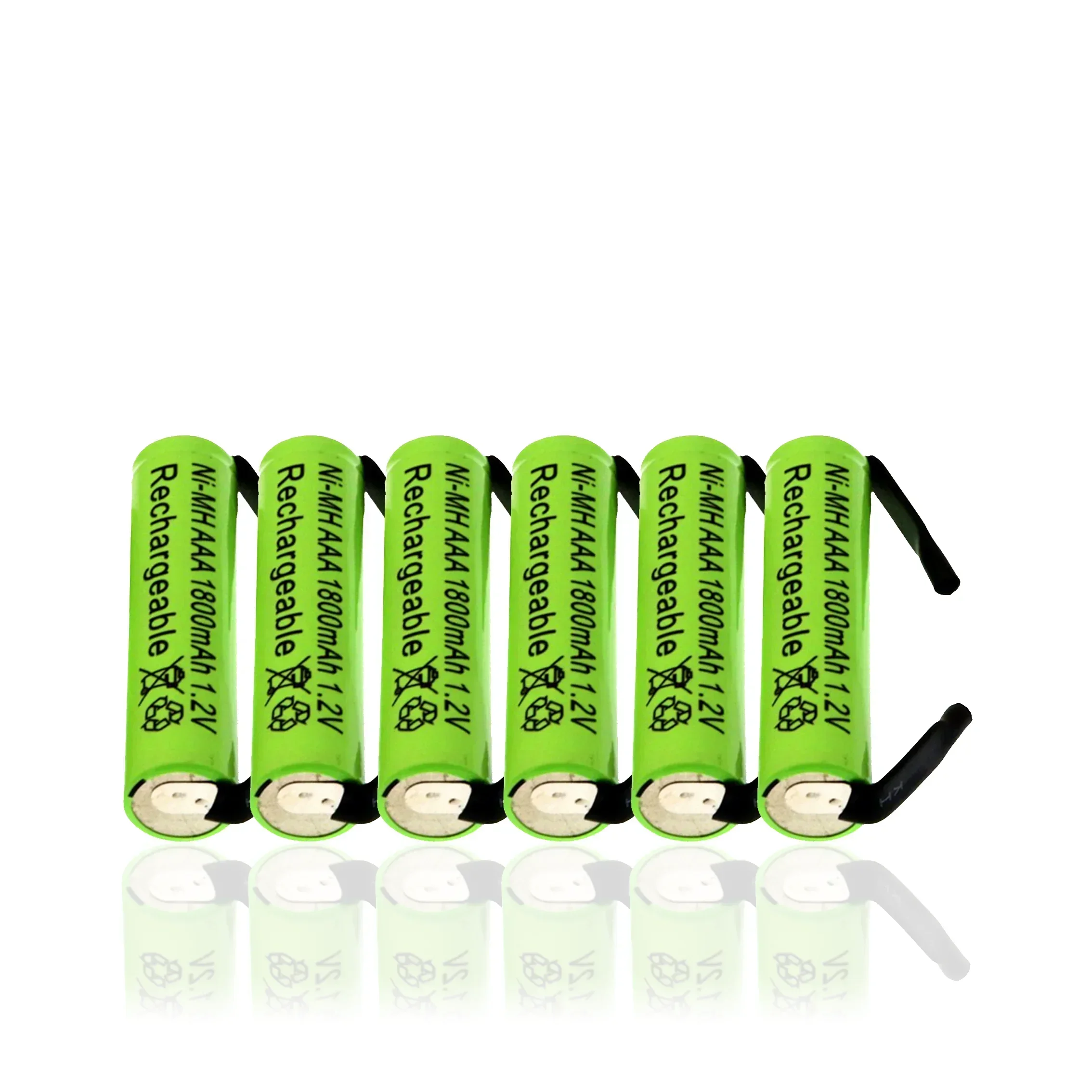 New 1.2V AAA rechargeable Ni-Mh battery, 1800mah, with solder pads, suitable for electric shavers, toothbrushes, Free shipping