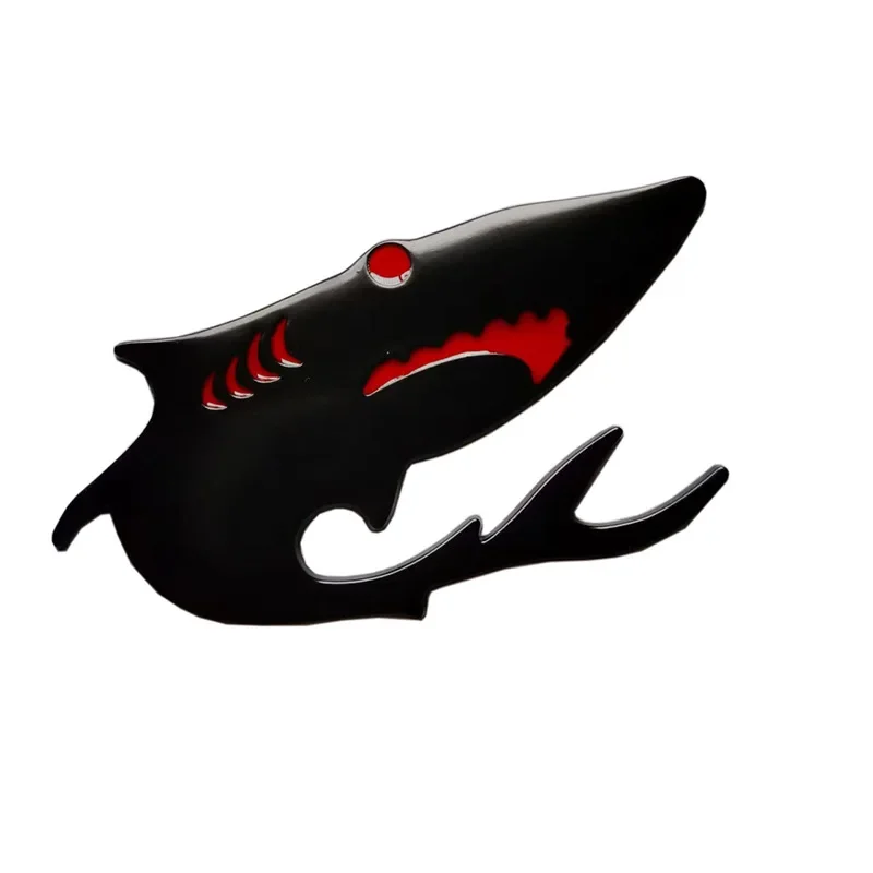 Shark Metal Car Sticker Modified Label 3D Three-dimensional Scratch Cover Personalized Sticke Car Body Stickers Car Tail Label