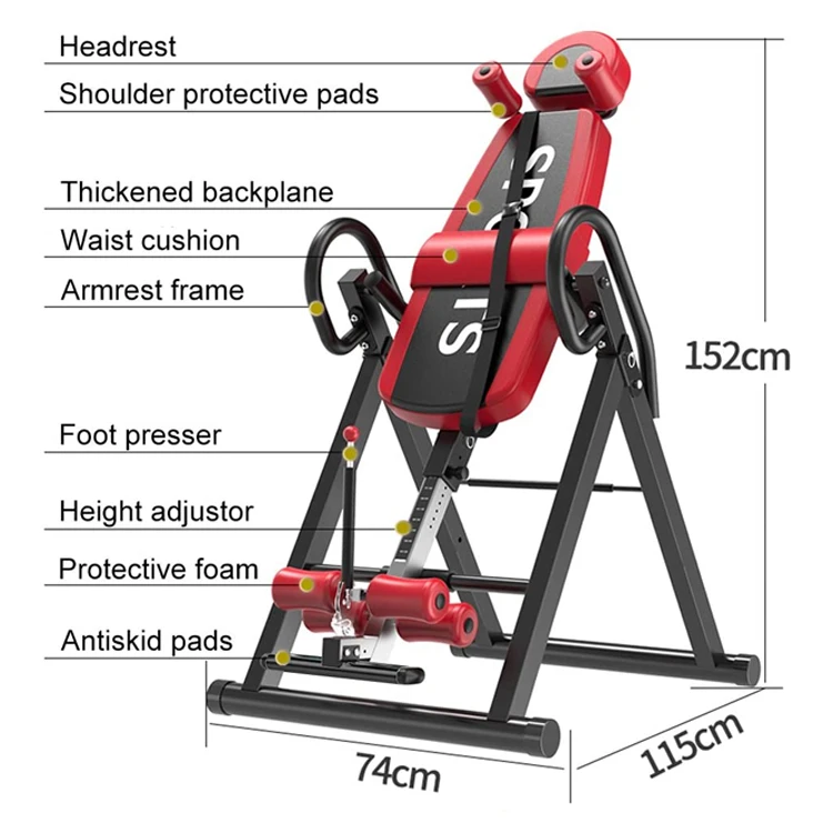 Harbour Gym Fitness Commercial Folding Inversion Tables Handstand Back Pain Machine