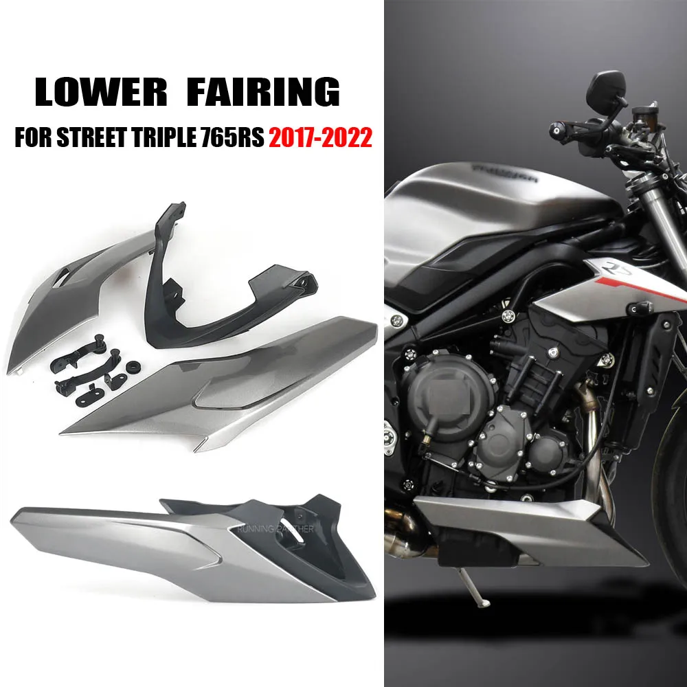 

For Street Triple 765 RS 765RS 2017-2022 Motorcycle Engine Lower Spoiler Body Bellypan Fairing Protector Guard Chassis Shield