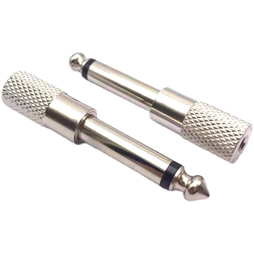 1 قطعة جاك 6.5 6.35 مللي متر ذكر التوصيل إلى 3.5 مللي متر موصل سالب مضخم ضوت سماعات الأذن محول الصوت ميكروفون AUX 6.3 3.5 مللي متر محول #5