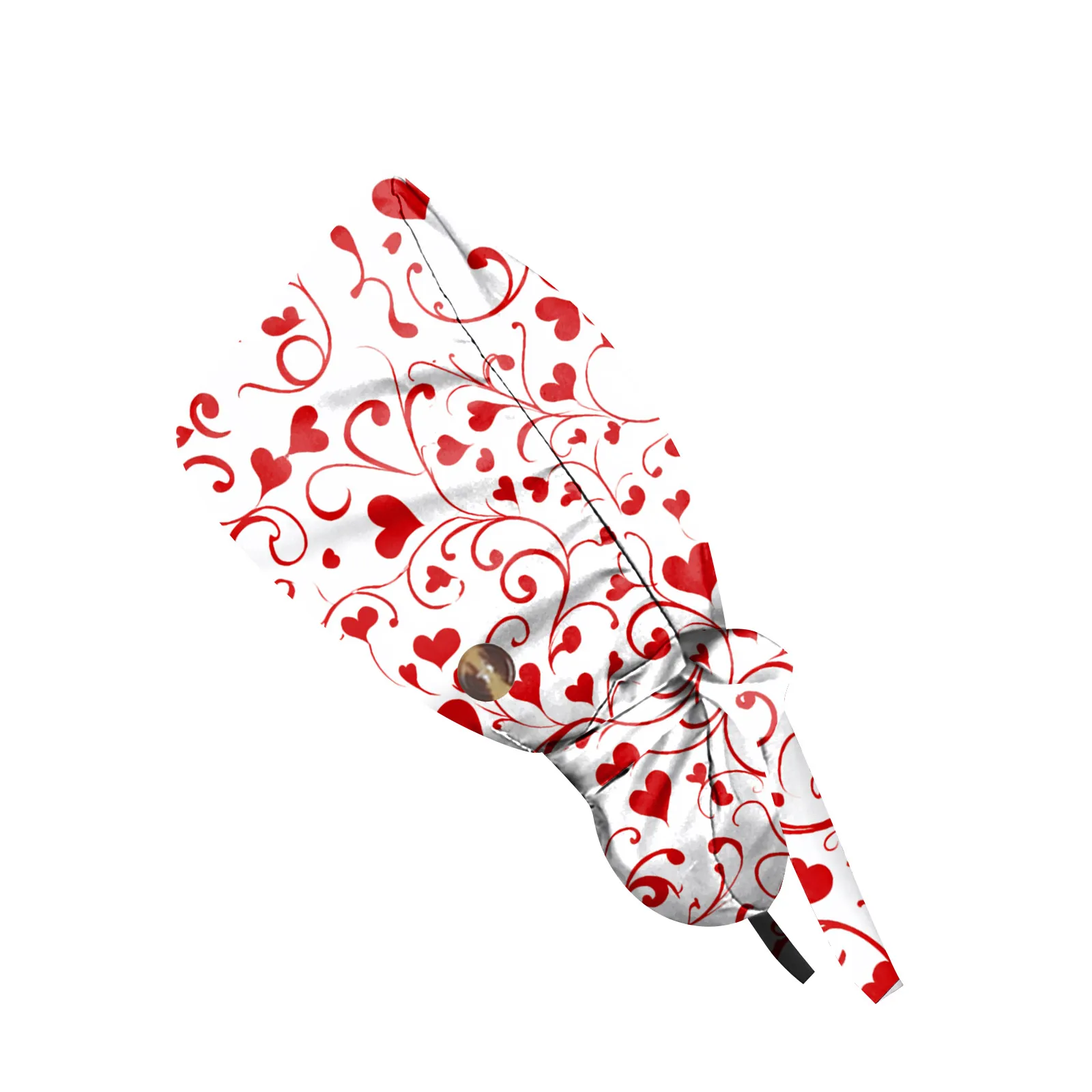 

Surgical Dust-Proof Hat with Button Fashionable Love Print Work Cap Casual Women's Ponytail Cap Adjustable Nursing Hats