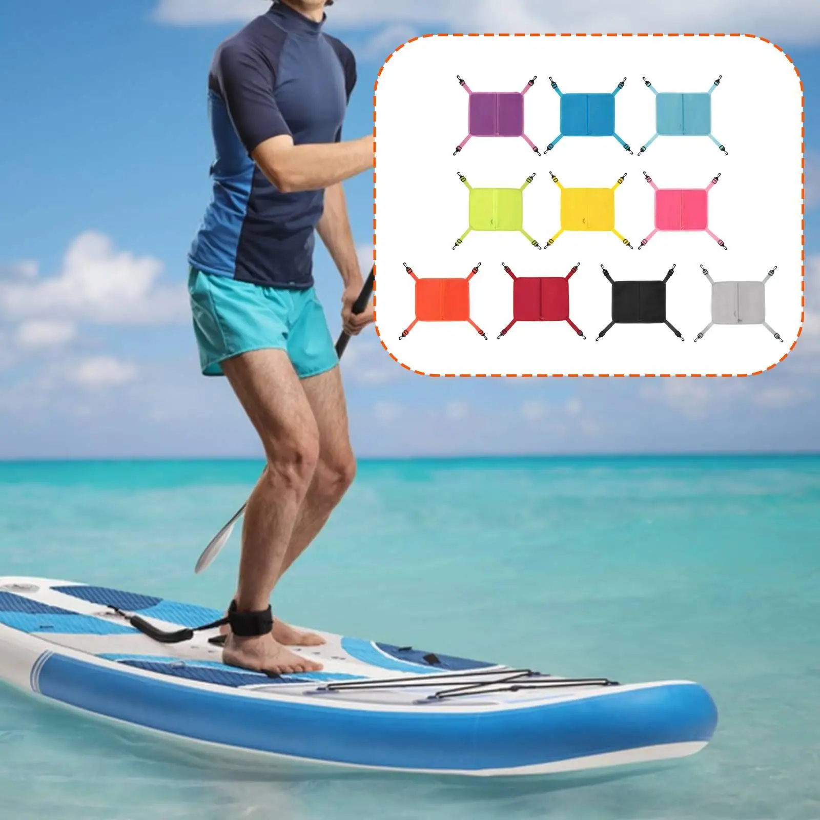 Paddleboard Storage Mesh Bag Compact Deck Organizer for Boating Equipment and Kayaking Accessories