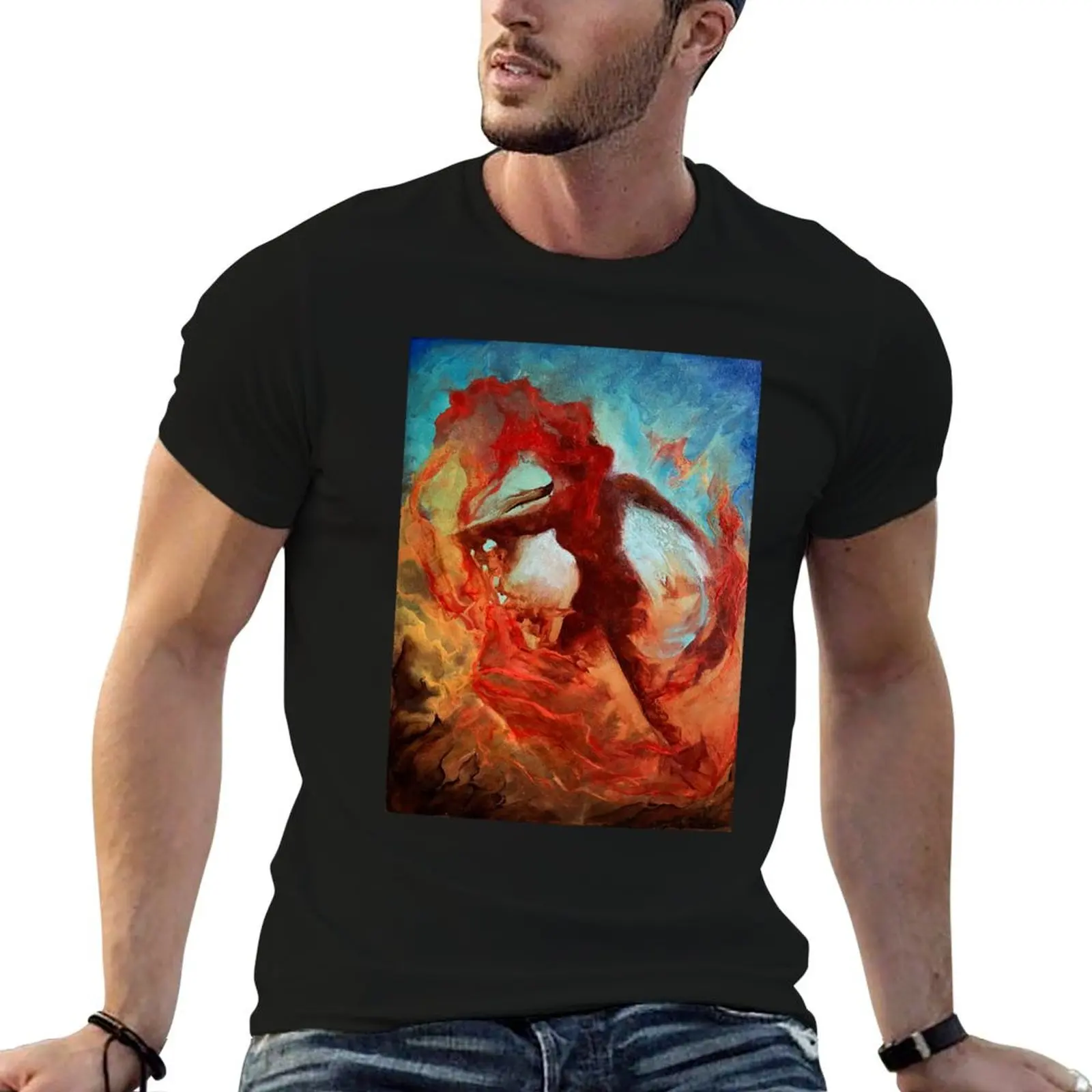 Dancing with Fire T-Shirt Plus Size Summer Short Sleeve T-Shirt
