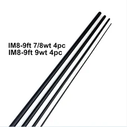 Fly Fishing Rod Blank IM8 8FT 7/8wt & 9wt Repair Blank Building  Private Custom Material  Transparent Black Color NooNRoo