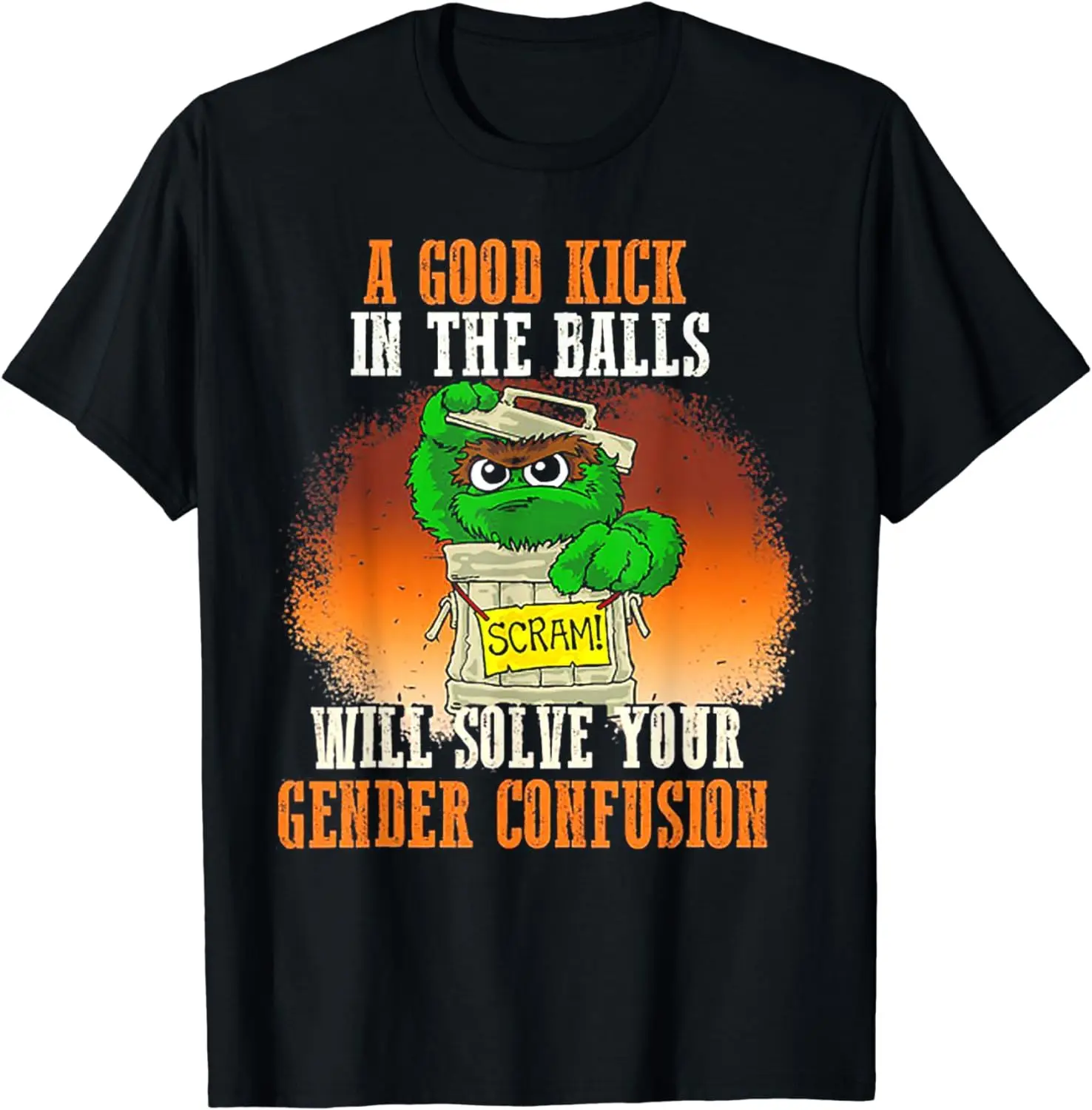 A Good Kick In The Balls Will Solve Your Gender Confusion T-Shirt Anime Graphic T-shirts For Men Clothing Women Tees Y2K Tops