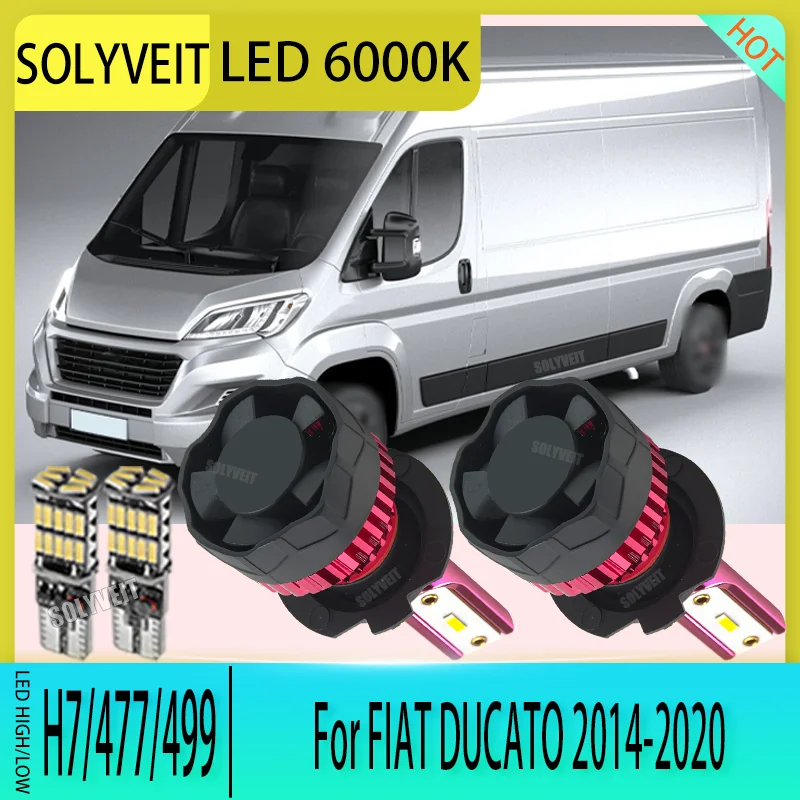 

professional-grade lighting upgrade LED High Low Beam H7/477/499 6000K White For FIAT DUCATO 2014 2015 2016 2017 2018 2019 2020