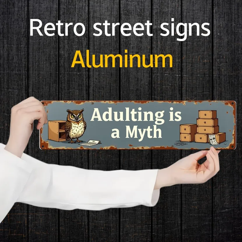 2D Flat - Two-Dimensional Flat Design, Flat Printing, Single Piece, Aluminum Sign, Ideal for Family Gatherings And Holiday Deco