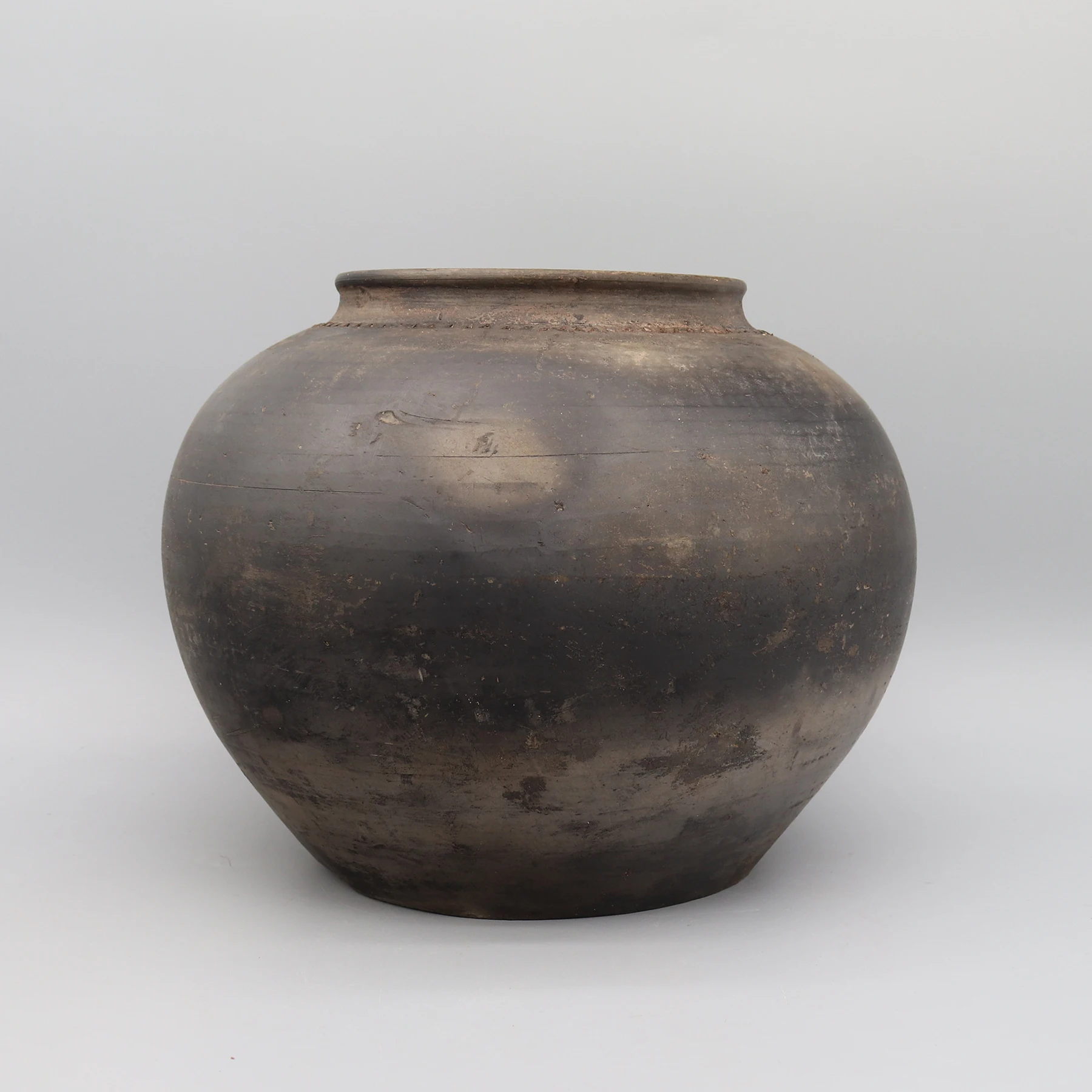 Old grey pot, Flower vase, Home decoration