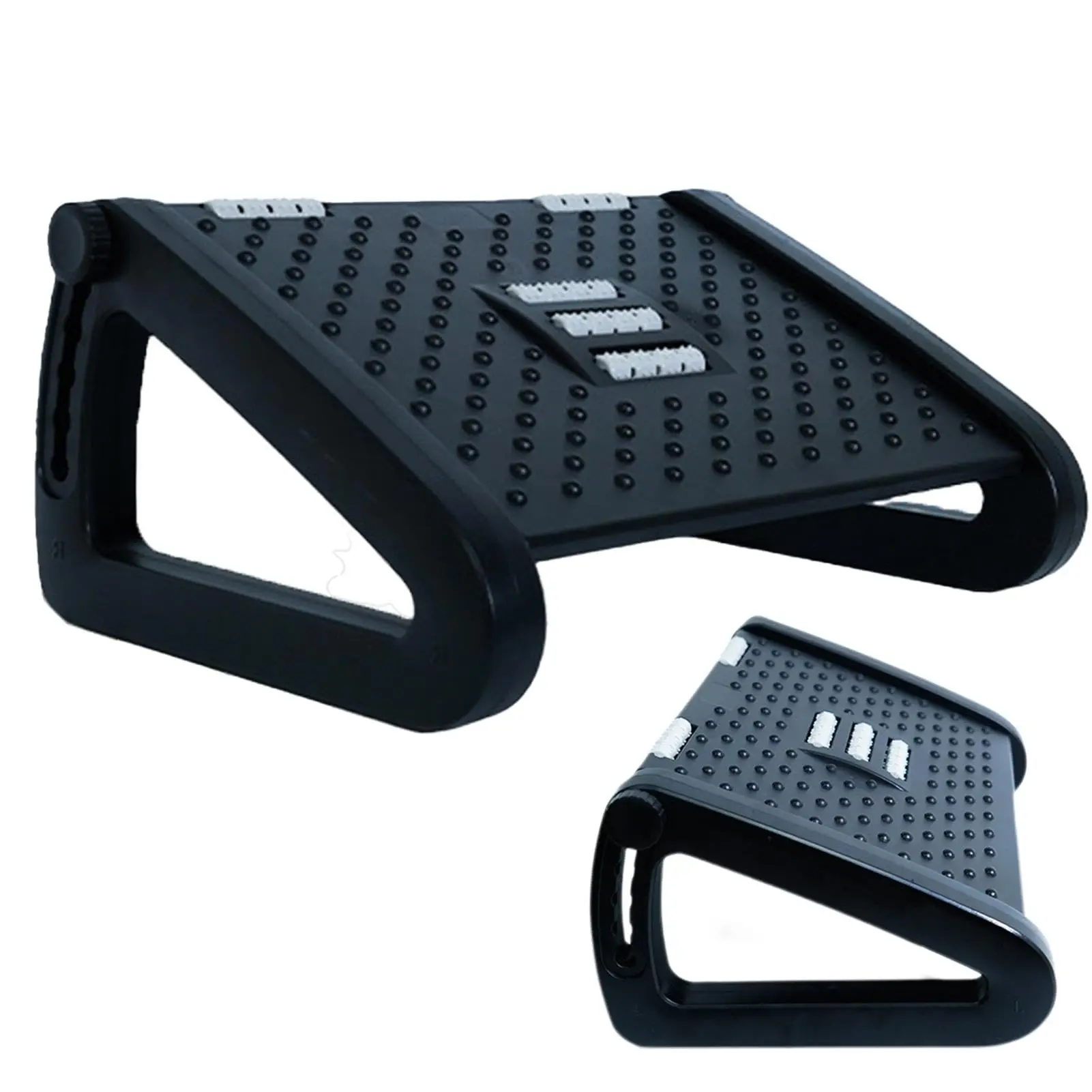 Office Foot Rest, Adjustable Height Footrest Under Desk, Ergonomic Foot Stool with Roller Massager for Office and Home