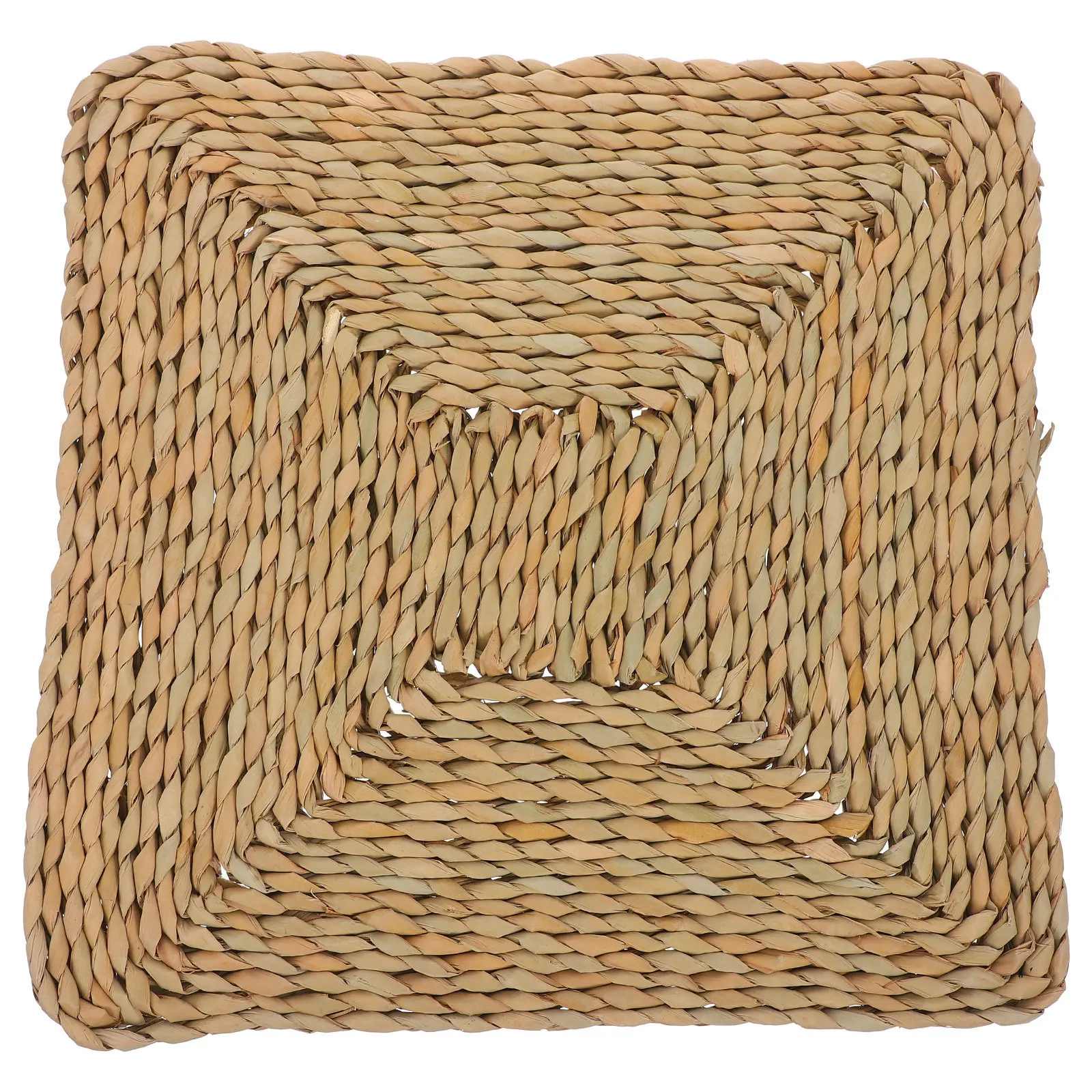 

Yoga Floor Cushion 16X16 Inch Natural Straw Woven Square Mat For Bedroom Living Room Indoor Sitting Pad Floor Pillow Home Office