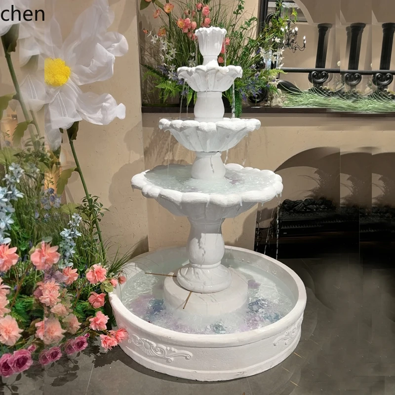 YFY  three-layer wedding fountain courtyard decoration balcony flowing water feature ornament