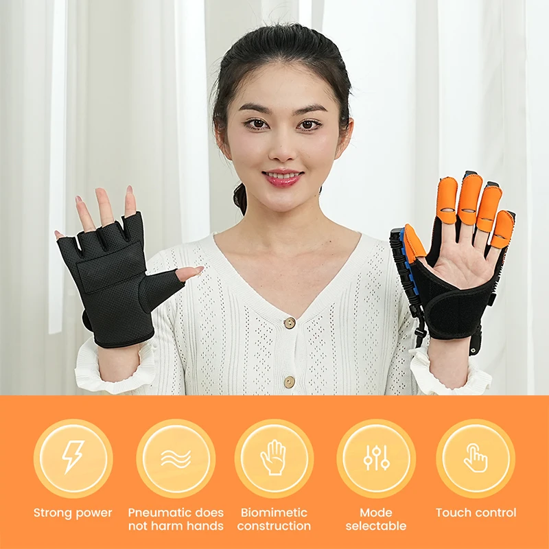 Protable Rehabilitation Robot Gloves Stroke Hemiplegia Glove Cerebral Training Device Finger Exerciser Hand Function Recove