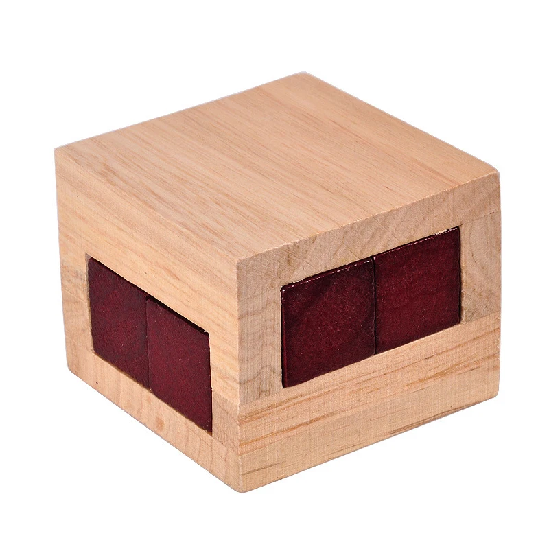 Wooden Magic Box Puzzle Luban Lock Educational Intellectual Toys IQ Challenge Games Brain Teaser For Kids Adults