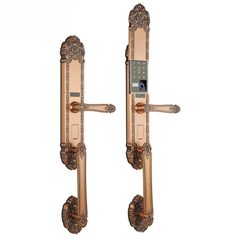 

Smart Electronic Door Lock Home Security Fingerprint Card Key Unlock Zinc Alloy Cloud Villa SDK