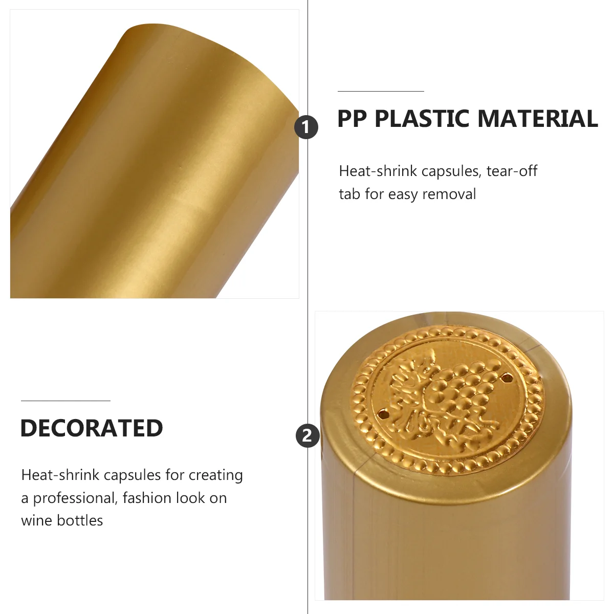 Tutup bungkus menyusut anggur plastik kapsul Heat Shrink tutup Wine Sealing Shrink penutup atas sumbat botol Wine Cellars botol Wine