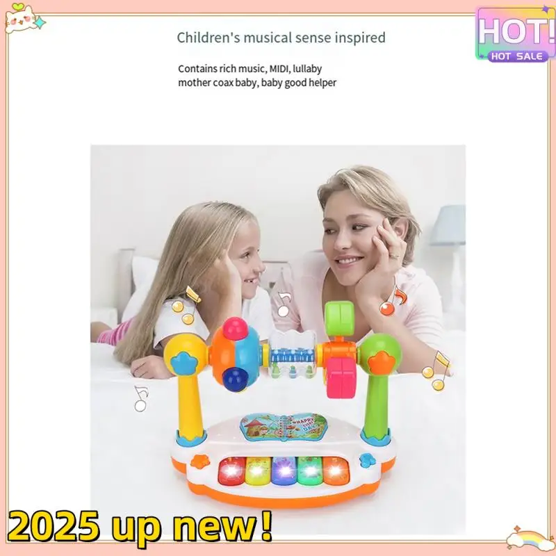

Stylish-Kids Piano Rotating Music Piano Keyboard With Light Sound, Musical , Early Educational Music