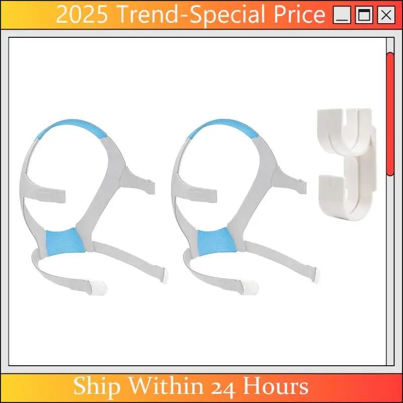 

Новые 2 упаковки головных уборов и вешалка для шланга CPAP, сменный ремешок для головного убора маски CPAP для Airfit F20