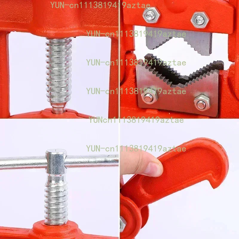Heavy Duty Water Pipe Tongs Heavy Duty Pipe Bench Vice Pressure Tongs Manual Pipe Clamping Gantry Frame Tongs