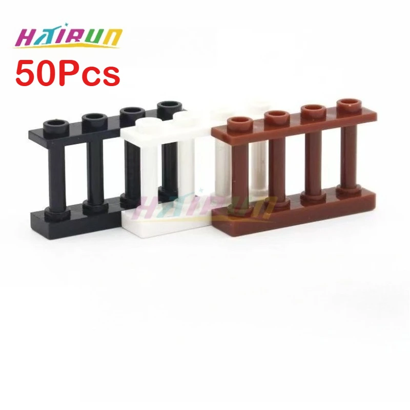 50Pcs Creative Fence Railing Building Block DIY Moc Garden Construction  Accessories Compatible with Brick Children's Toys