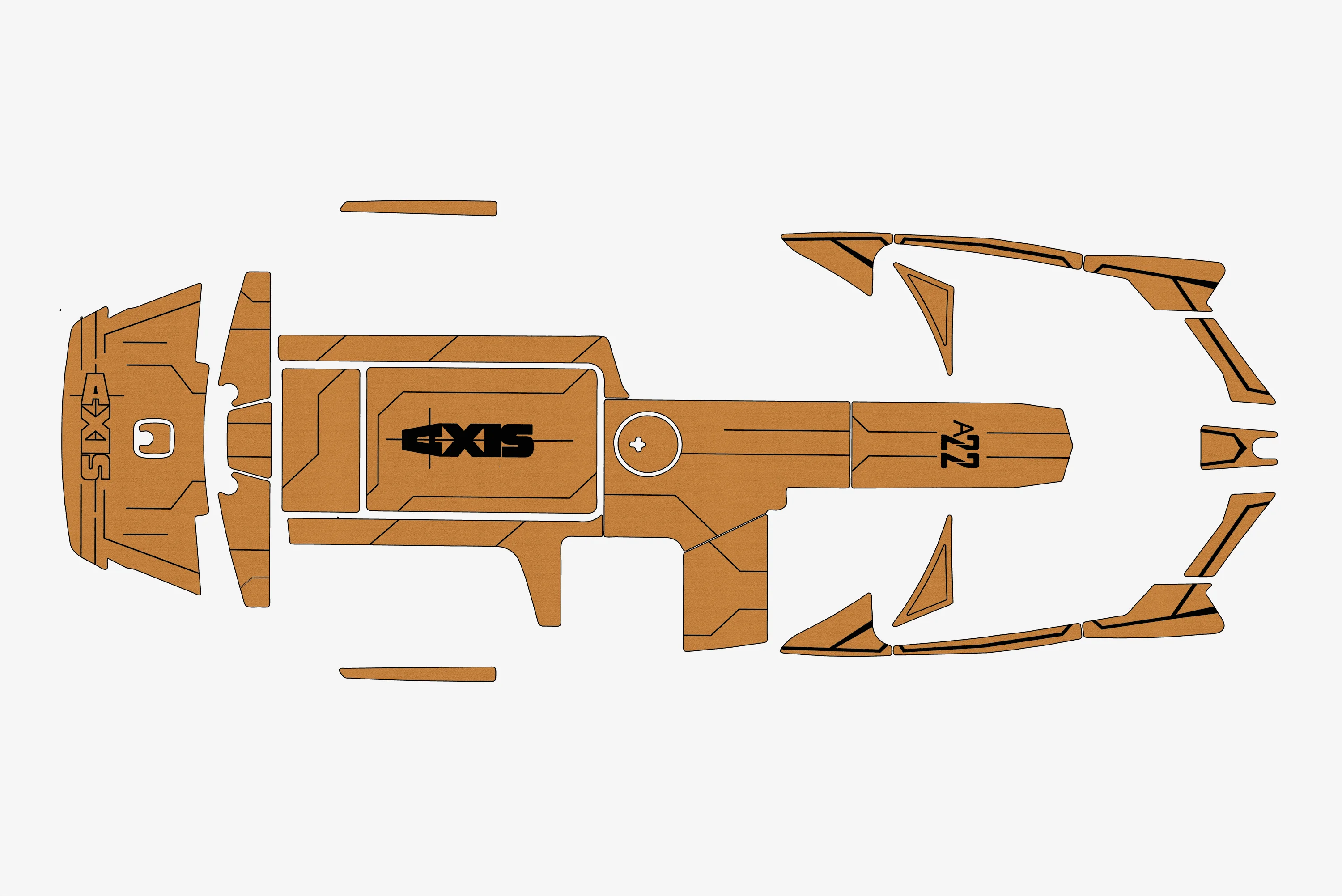 

2015-2017 Ось A22 1/4 дюйма, 6 мм, пена EVA, Нескользящий морской коврик из тикового дерева, настил из ПВХ, оздоровительный ковер, морской пол