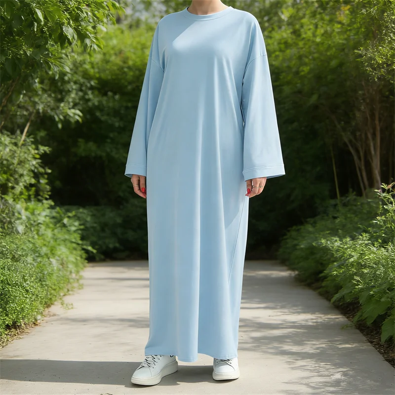 

Modest Muslim Dresses for Women Ramadan Eid Abaya Dubai Kaftan Femme Musulmane Vestidos Islam Jalabiya Caftan Marocain Robe Gown