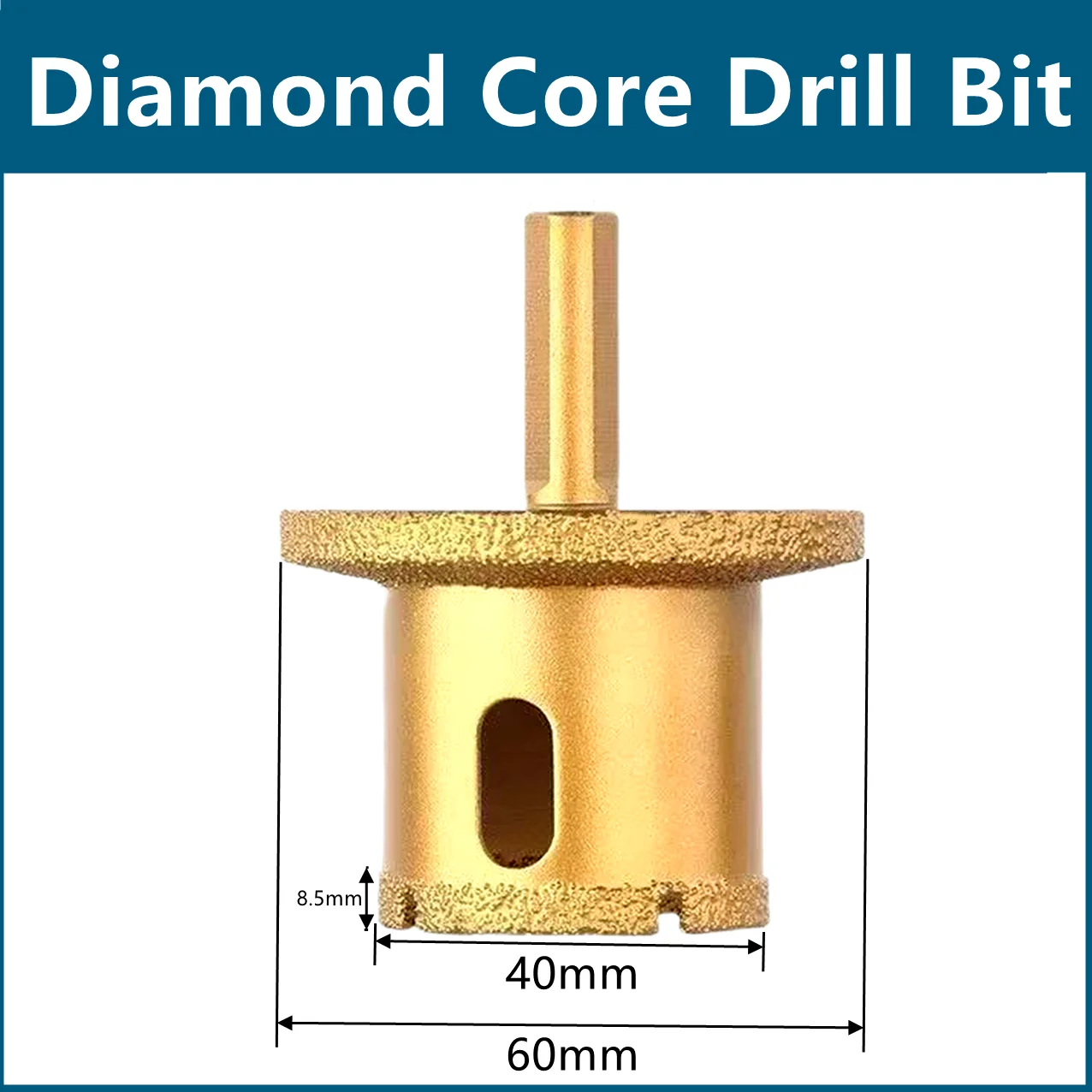 M10/M14/Dreieckiger Griff Vakuumgelöteter Diamant-Lochsägenbohrer für Marmor, Keramik, Porzellanfliesen, Waschbeckenöffner – Detail 5