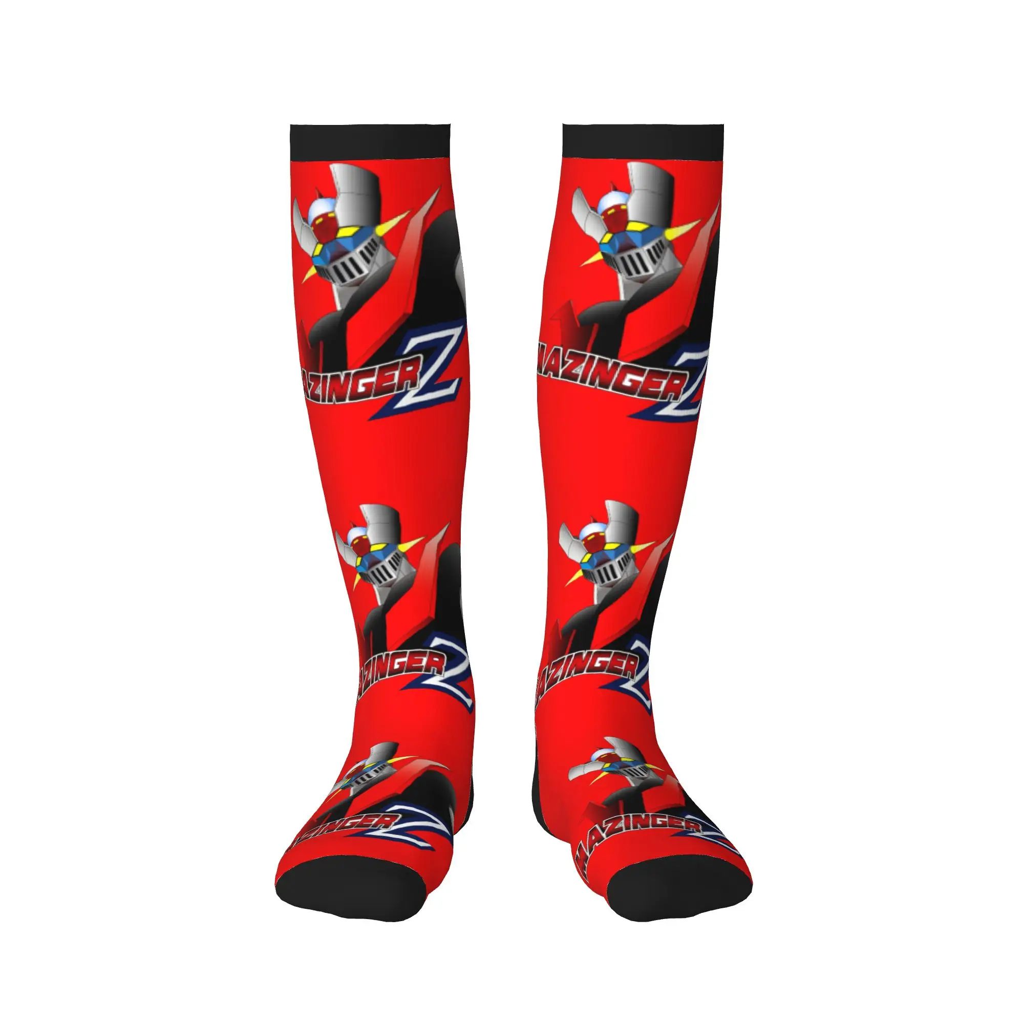 Funny Men's Mazinger Z Dress Socks Unisex Breathbale Warm 3D Printing UFO Robot Anime Manga Sports Compression Socks