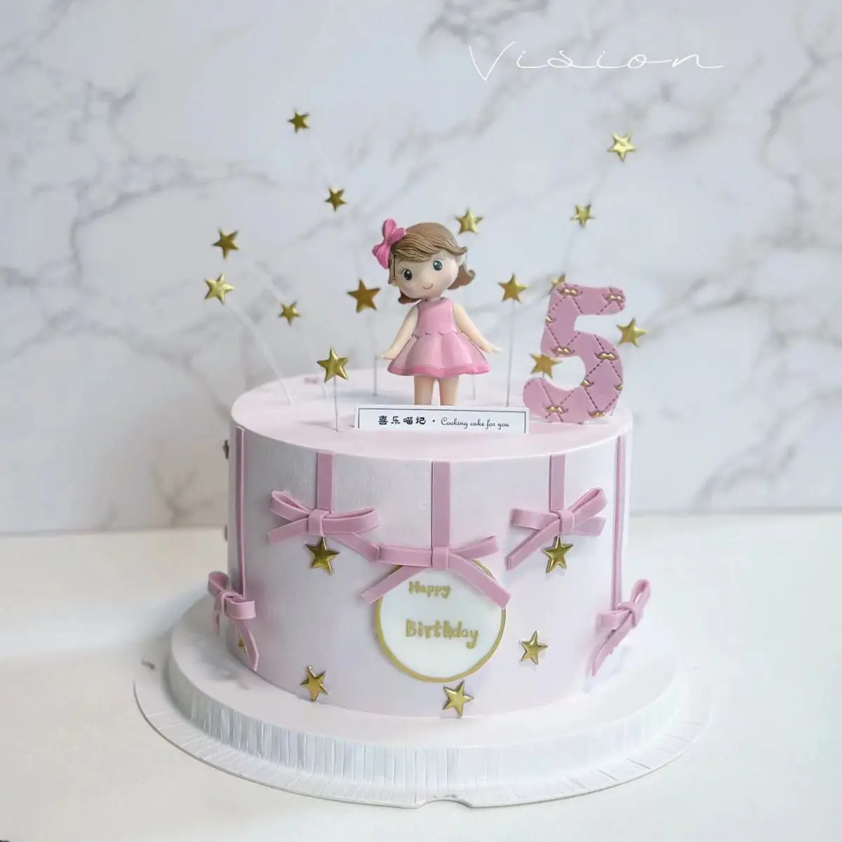 Girl Birthday Party Cake Decoration Cute Miniature Girl Figurines For Girl Birthday Party Supplies Fairy Cake Topper Ornament - view 2