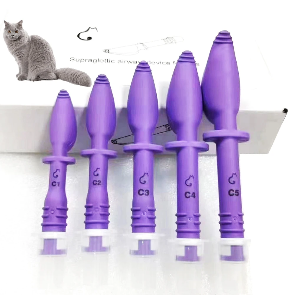 

Feline Cat Blind Endotracheal Intubation Tube C1-C5 Special Gas Intubation Introducer Guided Flexible Supraglottic Airway