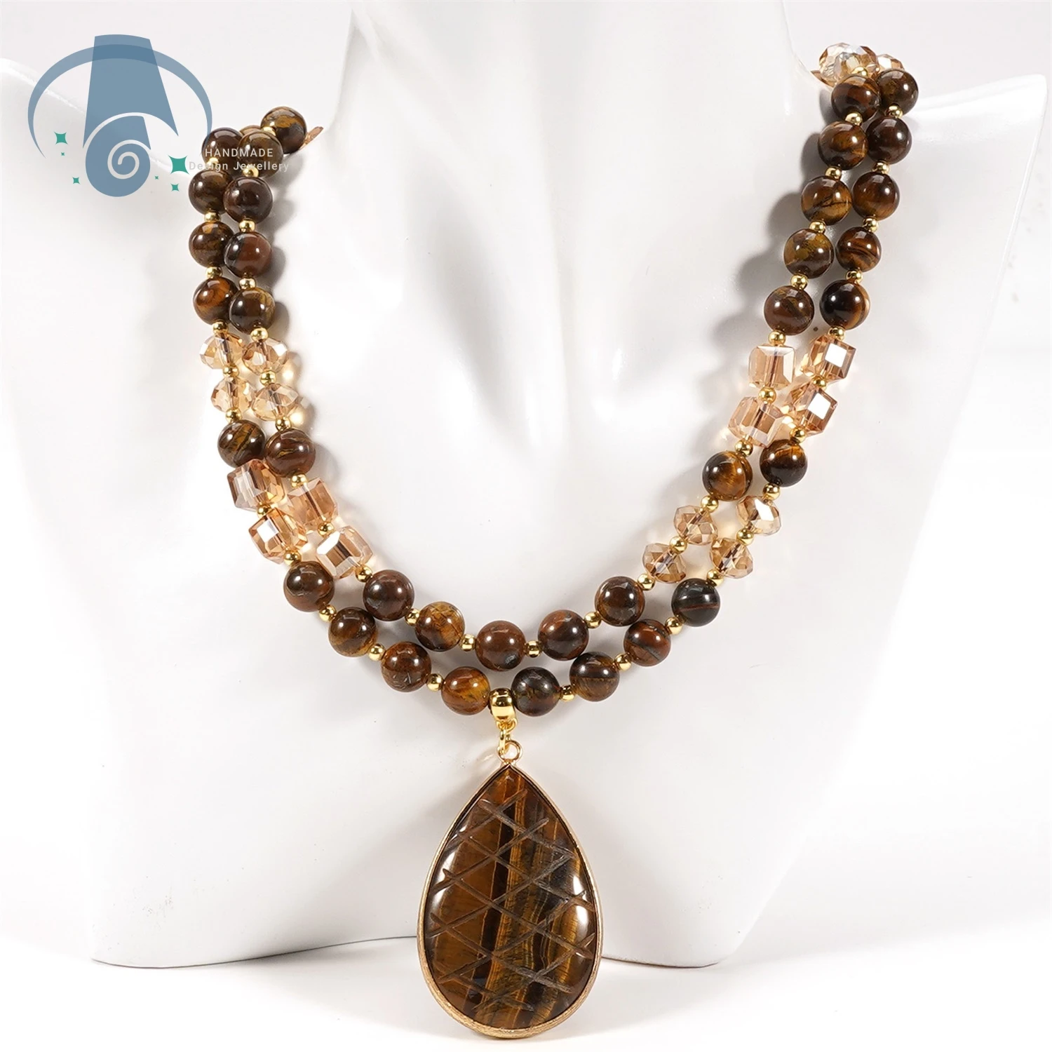 

8 мм круглые бусины «Тигровый глаз» из натурального полудрагоценного камня, ожерелье унисекс, модные украшения для повседневного ношения, йоги, медитации, духовной