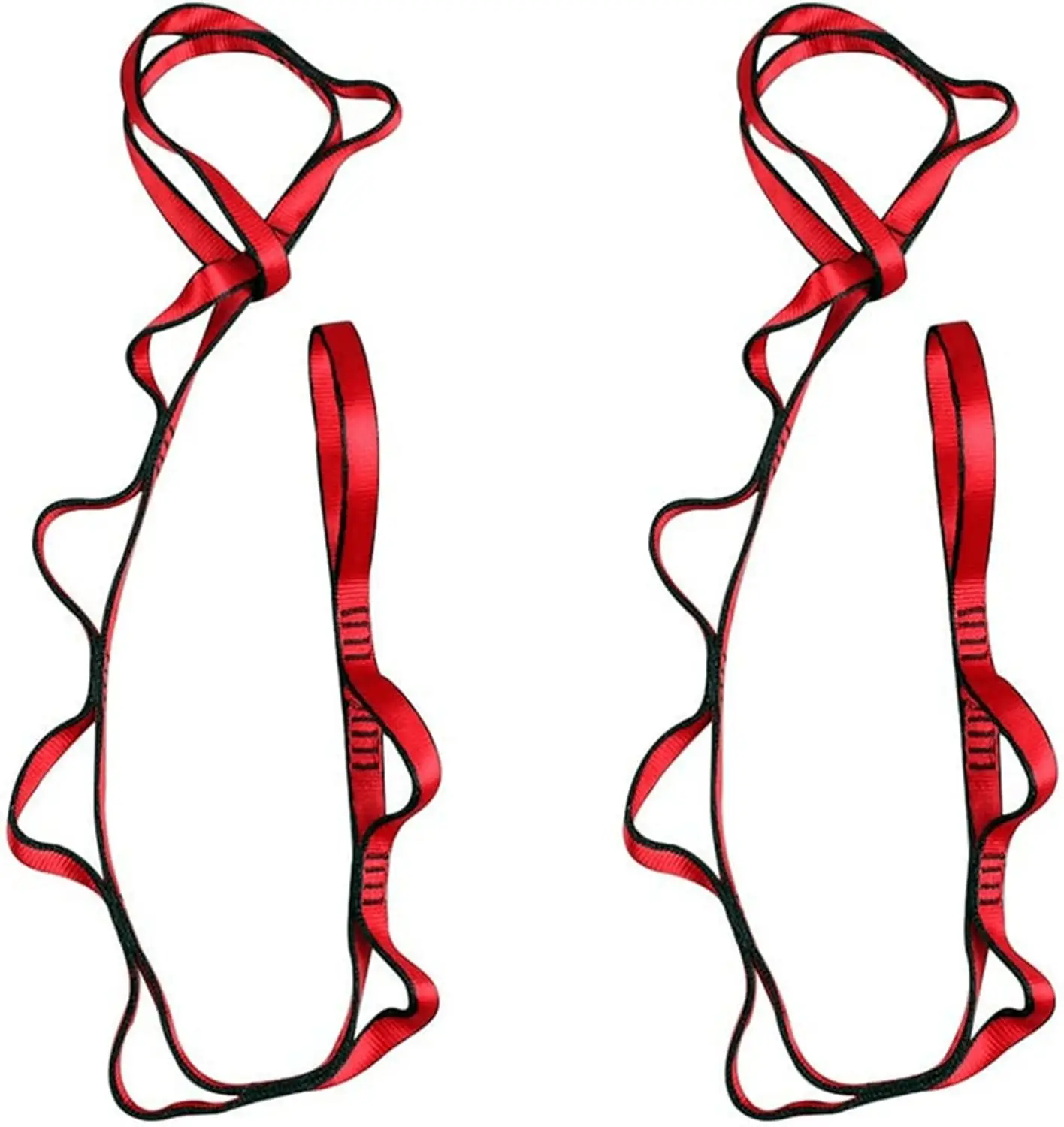 2Pcs Daisy Chains 2.0m/1.1m Stretch Yoga Belt Adjustable Strap With Loops Climbing Extension Hanging Strap Nylon Sling
