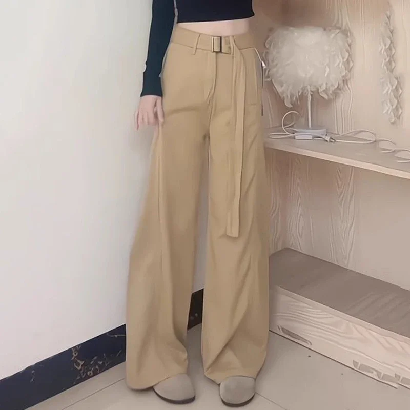 2025 женские тонкие широкие джинсы с высокой талией, женские шикарные модные свободные джинсовые брюки, женские повседневные удобные брюки в стиле ретро