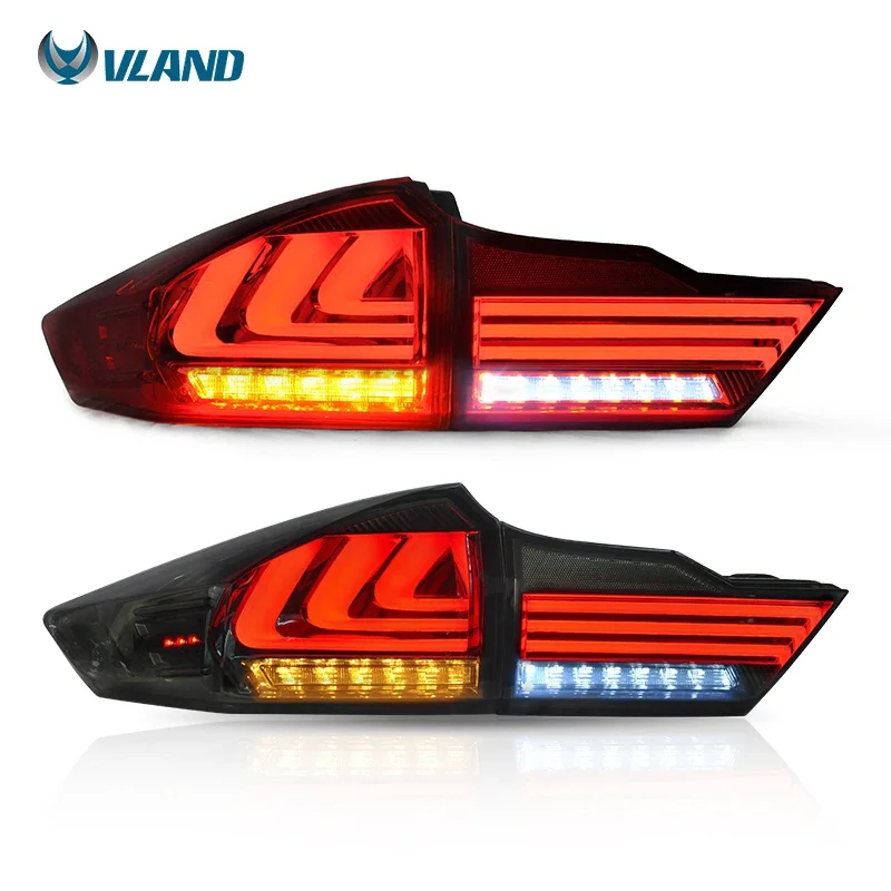 VLAND Wholesale  2014-up LED Tail lights Sequential Turn light Car Parts Accessories Tail Lamps Auto For Honda city Vti/Grace