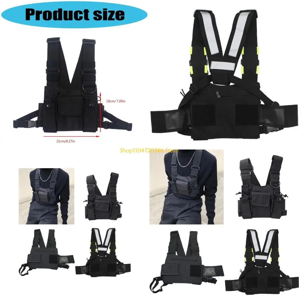 

K0EA Chest Harness Holder Bag Talkies Universal Nylon Vest Rig Chest Pack