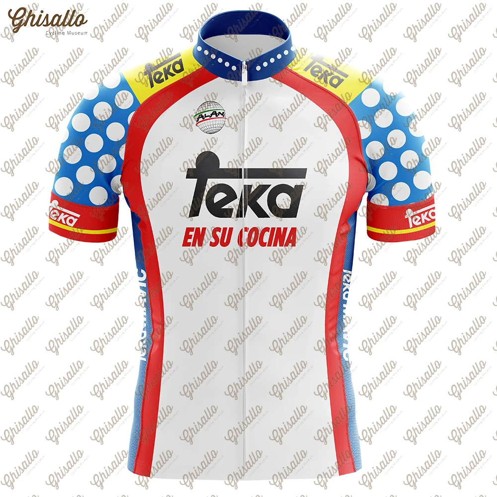 Retro Cycling Jersey for Men, Short Sleeve, Reflective, MTB Maillot, Downhill, Pro Team, Mountain Bicycle Clothing, Summer