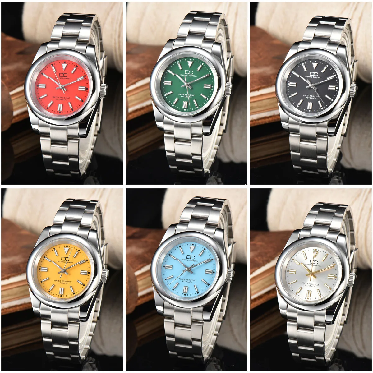 

Custom Fashion Japan NH35 39 mm Men's watches Sapphire Case Automatic Men's Watch Stainless steel Band