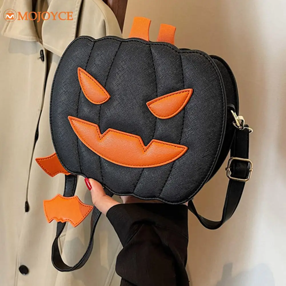 3D Cartoon Halloween Purse for Women 2023 Newest Cute Demon Satchel Novelty Funny Pumpkin Messenger Bag PU Leather Crossbody Bag