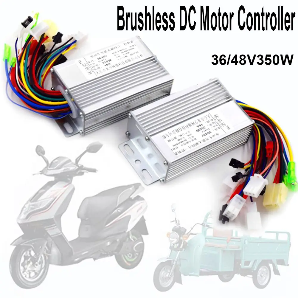 36V/48V 350W Durable Brushless DC Motor Refitting Parts Electric Bicycle  Intelligent Two Mode E-bike Controller Accessories